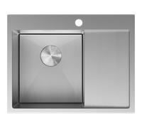 Mexen Exar évier en acier inoxydable 1 bac avec égouttoir, gauche 620 x 480 mm, inox HC - 6431621005L-01HC 79005 5905315982391