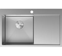 Mexen Exar évier en acier inoxydable 1 bac avec égouttoir gauche 780 x 480 mm, inox - 6433781010L-01