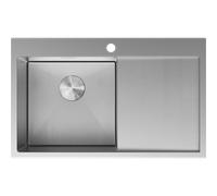 Mexen Exar Évier en acier inoxydable 1 bac avec égouttoir, gauche 780 x 480 mm, inox HC - 6433781010L-01HC 79022 5905315982551