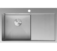 Mexen Exar évier en acier inoxydable 1 bac avec égouttoir gauche 780 x 480 mm, inox HC - 6433781010L-01HC