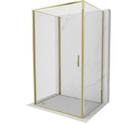 Mexen Exo-3S cabine de douche à 3 parois battante 70 x 75 cm, transparent, dorée - 817-070-075-50-00-3S 97007 5905315140654