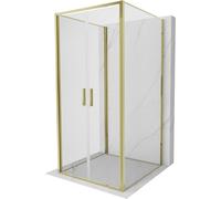 Mexen Exo-3S cabine de douche à 3 parois pivotante 90 x 90 cm, transparent, dorée - 814-090-090-50-00-3S 96617 5905315138248