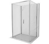 Mexen Exo-3S cabine de douche à 3 parois pliable 75 x 100 cm, transparente, chrome - 816-075-100-01-00-3S 96680 5905315139054