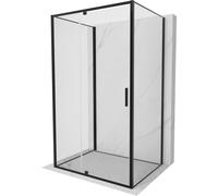Mexen Exo-3S Cabine de douche triple face avec battant pivotant 115 x 120 cm Transparent Noir