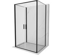 Mexen Exo-3S Cabine de douche triple ouverture porte 80 x 75 cm Transparent Noir