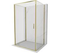 Mexen Exo-3S Cabine de douche triple paroi 80 x 85 cm Transparent Doré