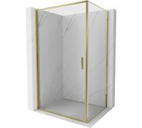 Mexen Exo-B cabine de douche pivotante 90 x 110 cm, transparent, dorée - 817-090-110-50-00 92076 5907931005256