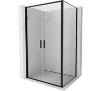 Mexen Exo-B Duo cabine de douche battante 100 x 70 cm, transparente, noire - 814-100-070-70-00 54176 5905315401465