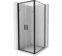 Mexen Exo-B Duo cabine de douche pivotante 70 x 70 cm, transparent, noir - 814-070-070-70-00 54173 5905315401434