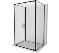 Mexen Exo-BR Duo 3S cabine de douche 3 parois pivotante 70 x 100 cm, transparente, noire - 8182-070-100-70-00-3S 98722 5907931001449