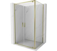 Mexen Exo-BR Duo cabine de douche pivotante 80 x 70 cm, transparente, or - 8182-080-070-50-00 58876 5905315573001