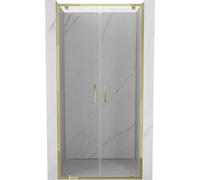 Mexen Exo-BR Duo portes de douche doubles à charnières 80 cm, transparentes, dorées - 8182-080-000-50-00 59106 5905315970848