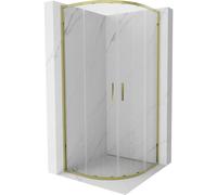 Mexen Exo cabine de douche demi-ronde coulissante 90 x 90 cm, transparente, or - 8132-090-090-50-00 57750 5905315970251