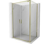 Mexen Exo cabine de douche pivotante 70 x 90 cm, transparent, or - 8182-070-090-50-00 58891 5905315573155
