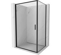 Mexen Exo Duschkabine schwenkbar 80 x 75 cm, transparent, noir - 817-080-075-70-00