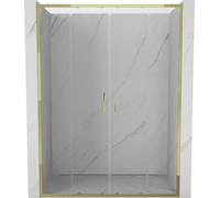 Mexen Exo porte de douche double coulissante 130 cm, transparent, doré - 8152-130-000-50-00