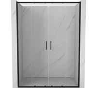Mexen Exo porte de douche double coulissantes 130 cm, transparentes, noires - 8152-130-000-70-00 53620 5905315938916
