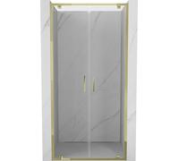 Mexen Exo portes de douche double battantes 80 cm, transparent, doré - 8182-080-000-50-00