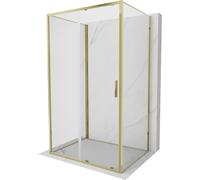 Mexen Exo-S 3S cabine de douche 3 parois coulissante 160 x 90 cm, transparent, or - 8151-160-090-50-00-3S 98156 5905315146502