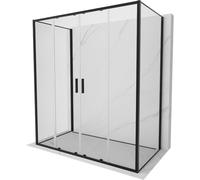 Mexen Exo-S Duo 3S cabine de douche 3 parois coulissante 170 x 95 cm, transparent, noir - 8152-170-095-70-00-3S 98294 5905315149428