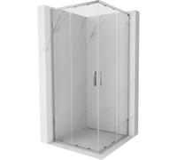 Mexen Exo-S Duo cabine de douche carrée coulissante 80 x 80 cm, transparent, chrome - 8111-080-080-01-00 54922 5905315938008