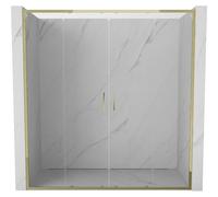Mexen Exo-S Duo portes de douche doubles coulissantes 180 cm, transparentes, dorées - 8152-180-000-50-00 59075 5905315970534