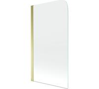 Mexen Felix Pare-baignoire 1 vantail 70 x 140 cm, Transparent, Or - 890-070-001-50-00
