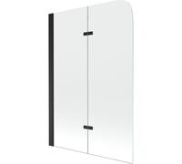 Mexen Felix pare-douche baignoire 2 panneaux 100 x 140 cm, transparent, noir - 890-100-002-70-00 2374 5907709113404