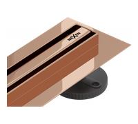 Mexen Flat 360° Slim caniveau linéaire rotatif 60 cm, or rose - 1641060 1050 5907709115743