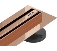 Mexen Flat 360° Slim drain linéaire pivotant 120 cm, or rose - 1641120