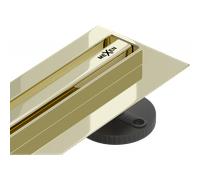 Mexen Flat 360° Slim drain linéaire pivotant 140 cm, doré - 1541140 14368 5907709143913