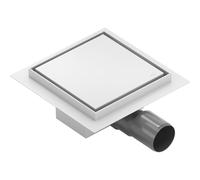 Mexen Flat-Q M13 siphon de sol carré 12 x 12 cm, blanc - 1210012 83752 5905315986191