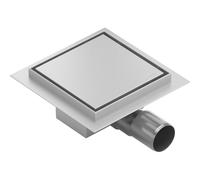 Mexen Flat-Q M13 siphon de sol carré 12 x 12 cm, inox - 1010012 930 5903163380444