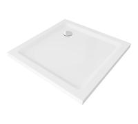 Mexen Flat receveur de douche carré slim 70 x 70 cm, blanc, siphon chromé - 40107070 2477 5903163389195