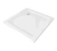 Mexen Flat receveur de douche carré slim 90 x 90 cm, blanc, bonde chromée - 40109090 2514 5903163389010