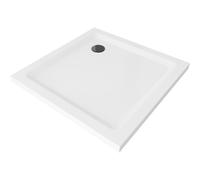 Mexen Flat receveur de douche carré slim 90 x 90 cm, blanc, siphon noir - 40109090B 13192 5907709164215