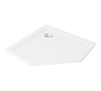 Mexen Flat receveur de douche pentagonal slim 90 x 90 cm, blanc, bonde chromée - 41P109090 97719 5905315993533