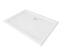 Mexen Flat receveur de douche rectangulaire slim 100 x 80 cm, blanc, siphon chromé - 40108010 2509 5903163389041