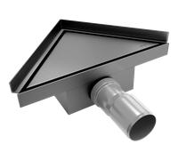 Mexen Flat-T M13 caniveau de sol triangulaire 20 x 20 cm, gris canon brossé - 1E10320 83721 5905315989451