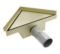 Mexen Flat-T M13 drainage de sol triangulaire 20 x 20 cm, or brossé - 1A10320 83719 5905315987556