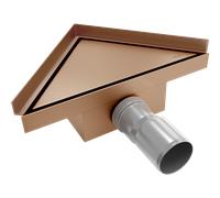 Mexen Flat-T M13 receveur de sol triangulaire 20 x 20 cm, cuivre brossé - 1C10320 83720 5905315988508