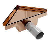 Mexen Flat-T M13 siphon mural triangulaire 20 x 20 cm, or rose - 1610320 83717 5905315986573