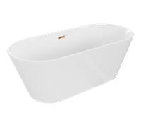 Mexen Flavia baignoire autoportante 170 x 75 cm, blanche, trop-plein or rose - 54031708000-60 46645 5905315386052