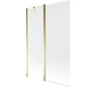 Mexen Flip Pare-baignoire 1 vantail 120 x 150 cm, motif strass, or - 894-120-101-50-30