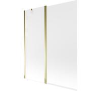 Mexen Flip Pare-baignoire 1 vantail 140 x 150 cm, motif strass, or - 894-140-101-50-30