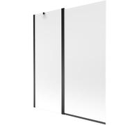Mexen Paroi de baignoire Flip 2 volets 140 x 150 cm givré noir - 894-140-101-70-30