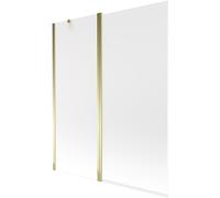 Mexen Flip pare-douche baignoire 2 volets 140 x 150 cm, givre, or - 894-140-101-50-30 20410 5907709149113
