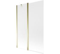 Mexen Flip paroi de baignoire à 2 volets 120 x 150 cm, givrée, dorée - 894-120-101-50-30 20407 5907709149038