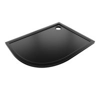 Mexen Flow bac de douche asymétrique slim demi-circulaire droit 100 x 80 cm, noir mat - 46Q708010R 61253 5905315952592