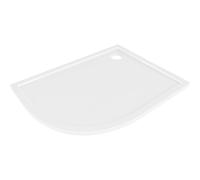 Mexen Flow receveur de douche semi-circulaire asymétrique slim droit 100 x 80 cm, blanc brillant - 46Q108010R 61161 5905315950796